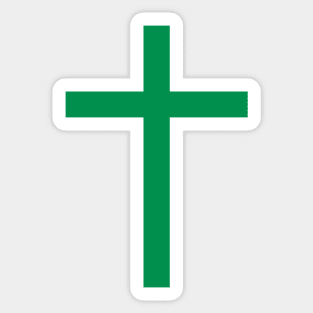 Latin cross (green) Sticker